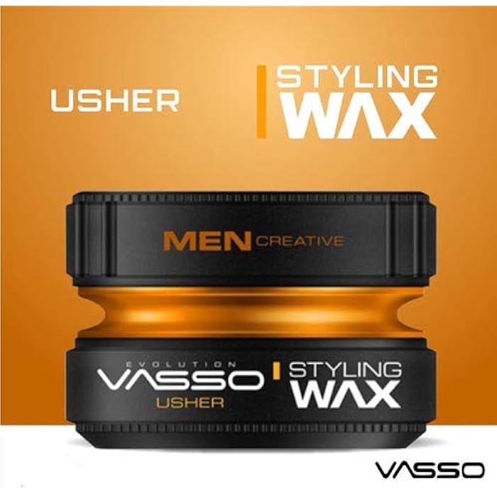Vasso PROAQUA USHER Hair Styling Wax Water Based Gel Wax 2 Pcs, ORANGE, 300 millilitre - Image 2